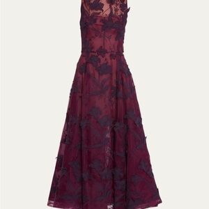 Jason Wu Collection Plum Organza Embroidered Dress 4 $5995 Worn once